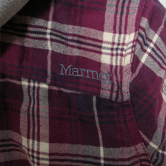 Plaid Button-Up Hoodie - Purple and Gray - Picture 6 of 9